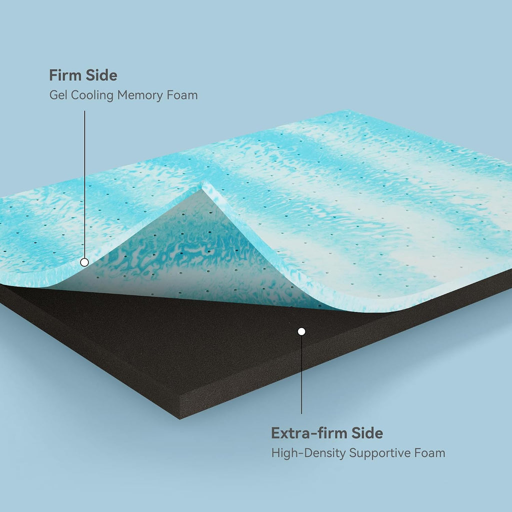 Extra Firm Mattress Topper: King Size 3 Inch, High Density Bed Topper, Extra Support for Pain Relief,CertiPUR-US Oeko-Tex Certified 80x76