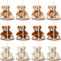 Canlierr 12 Set Bear Centerpieces for Baby Shower Decor Includes Wooden 23-26in Bear Rounds Circles Slices with Stick DIY Craft Birthday Wedding Gender Party Table Decorations, 3 Colors