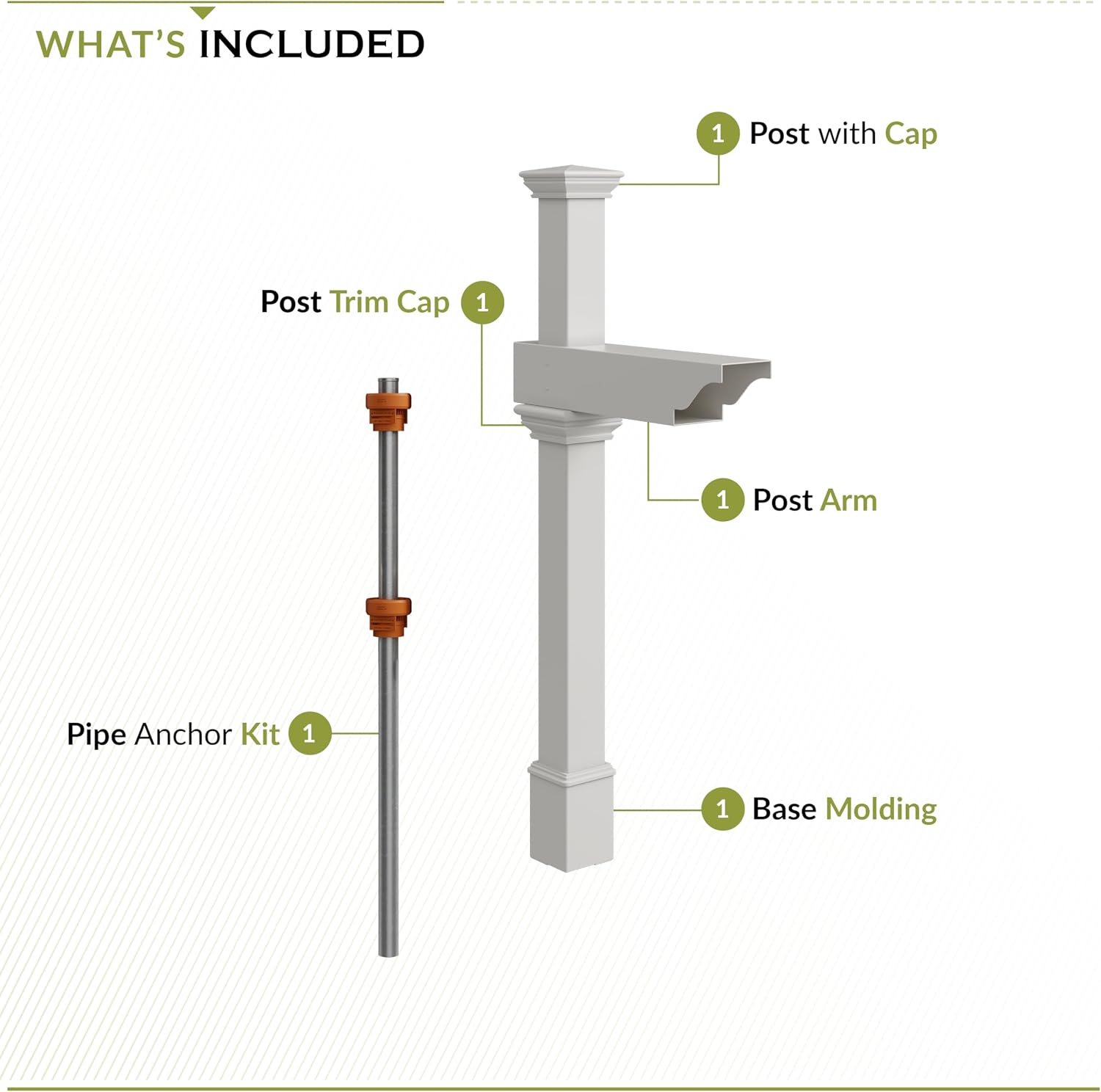 Zippity Outdoor Products ZP19013 Classica Mailbox Post, White