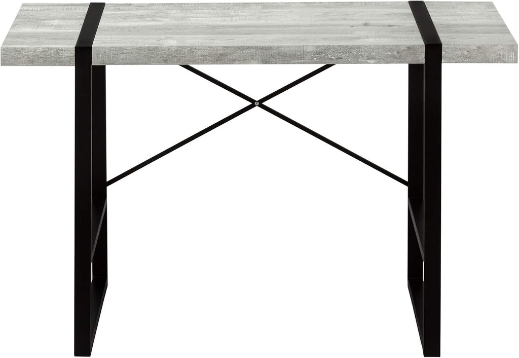 Monarch Specialties Laptop Table for Home & Office-Study Computer Desk-Industrial Style-Metal Legs, 48' L, Gray Reclaimed