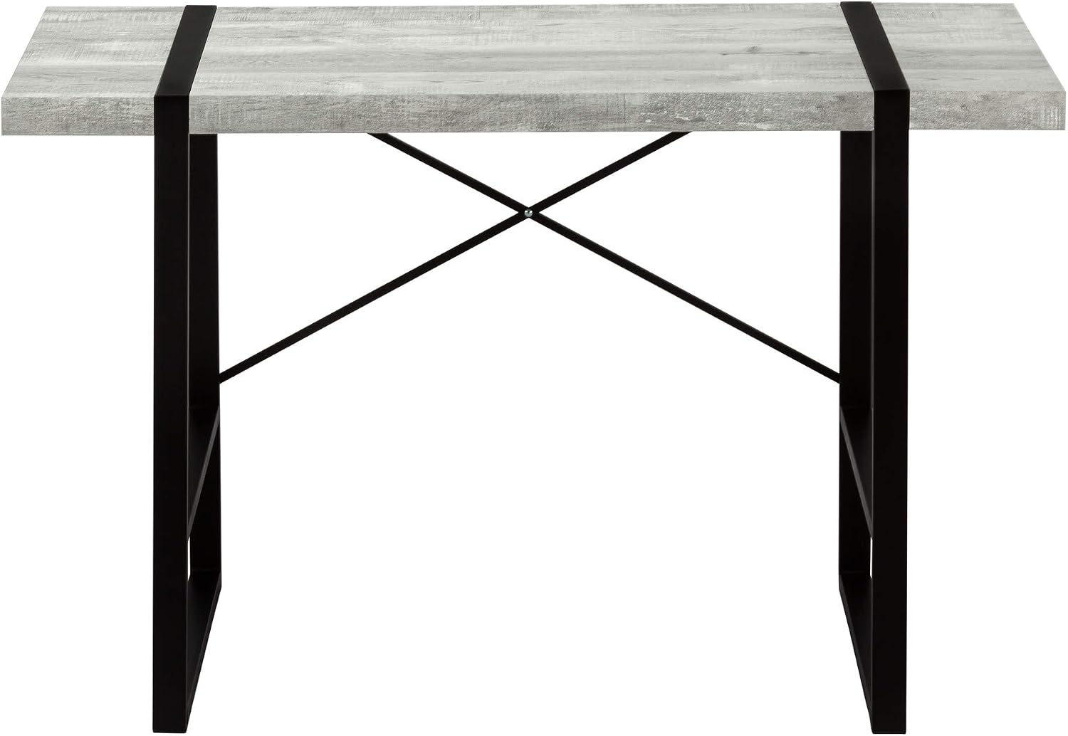 Monarch Specialties Laptop Table for Home & Office-Study Computer Desk-Industrial Style-Metal Legs, 48' L, Gray Reclaimed