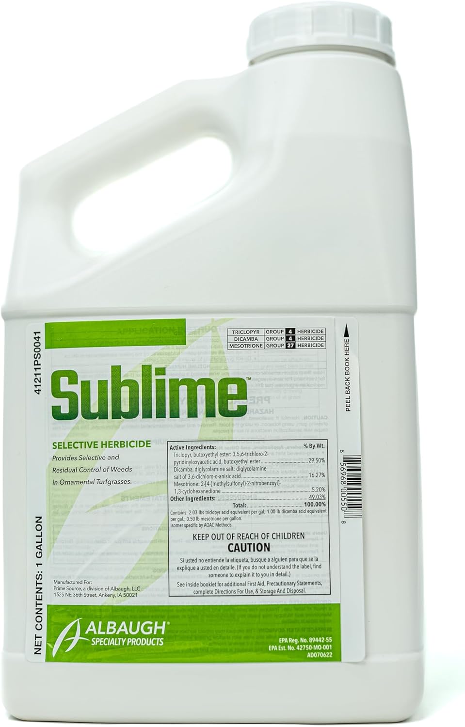 Albaugh Sublime Weed Killer, Unrivaled Defense Against Crabgrass, Creeping Charlie, Dandelions & More, Non-Bleaching Formula, Fast-Acting, Commerical & Residential, 1 Gallon