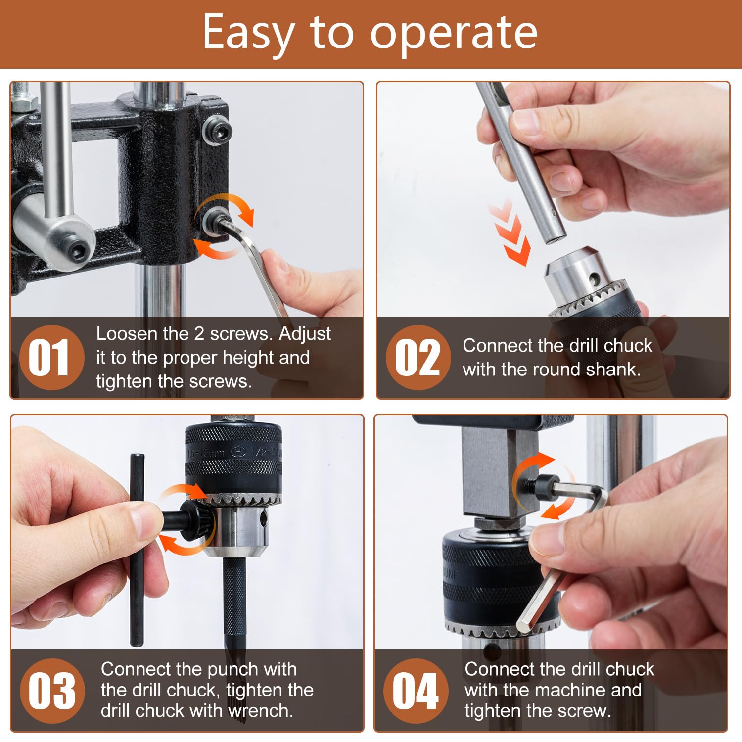 CXRCY Leather Hole Puncher & Press Machine, Manual Hole Punch Set for Leatherworking DIY Craft Leather Hole Punching,Setting Rivets,Button Snaps with 13pcs Punches, PP & Aluminum Plate