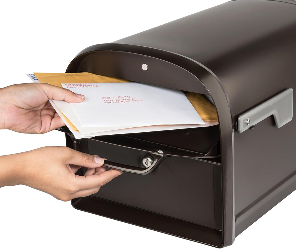 Architectural Mailboxes 6300RZ Oasis 360 Locking Parcel Mailbox with 2-Access Doors, X-Large, Rubbed Bronze