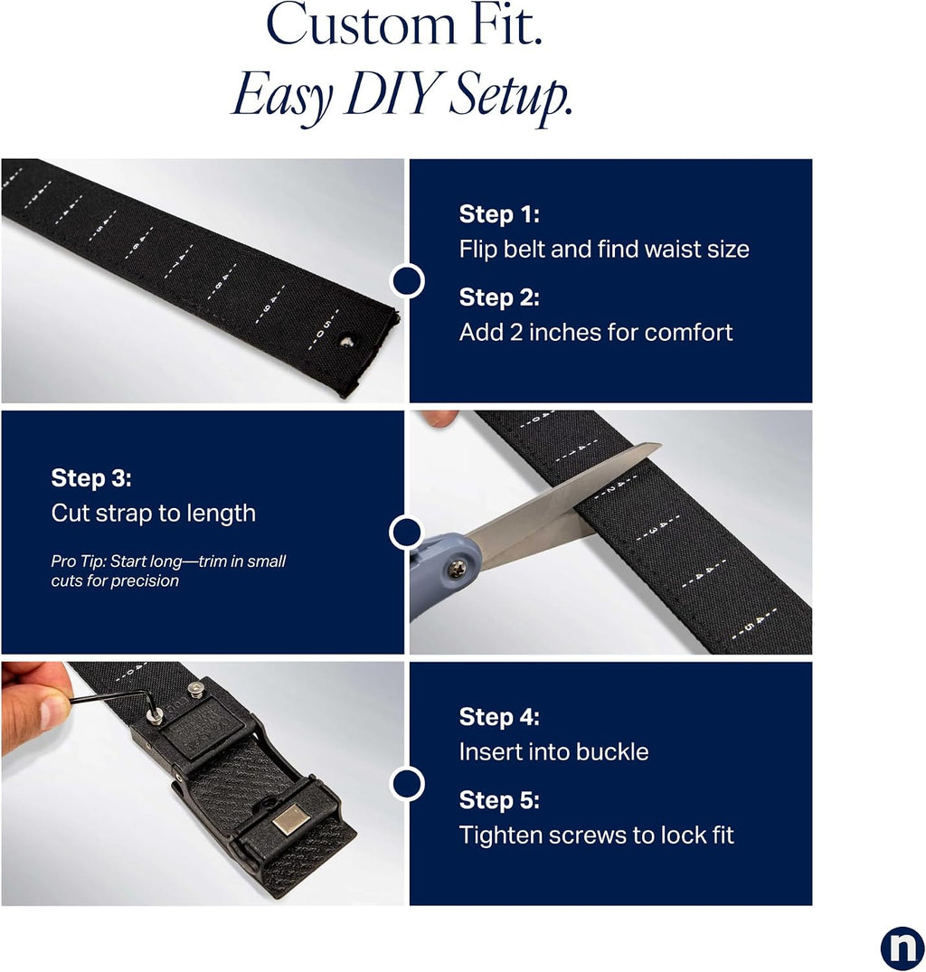 Nexbelt Cayman V2 Ratchet Belt for Men – Adjustable 1 3/8' Strap - Cut-to-Fit - Luxury Golf & Dress Belt
