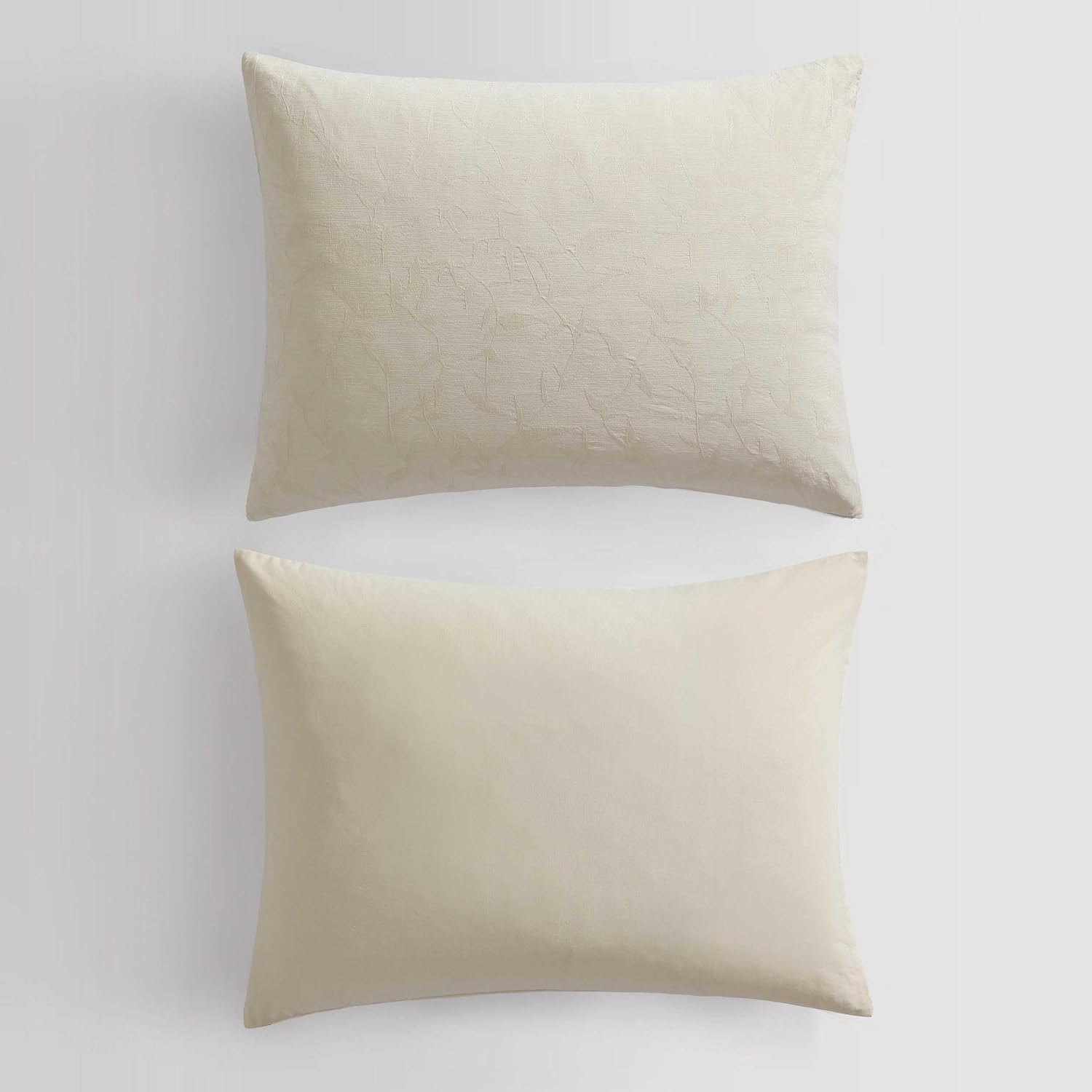 Calvin Klein - Queen Comforter Set, Floral Inspired Soft Bedding with Matching Shams, Oeko-Tex Certified (Branching Leaves Beige, Queen)