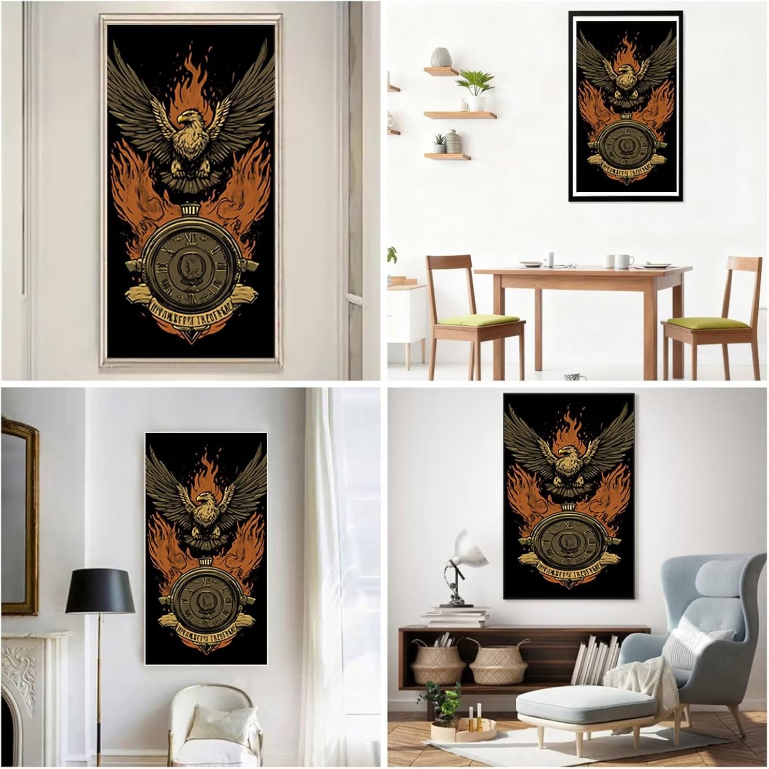 Diamond Art Kits for Adults Eagle Diamond Painting Kits, 5D DIY Square Animal Full Drill Dimond Art Paintings Rhinestones Crafts for Adults for Gift Home Wall Decor, Large Size 40 x 80 Inch, Model996