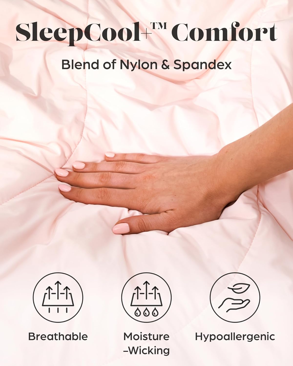 Lavish Comforts® Cooling Comforter King/Cal King Size │Premium Soft Breathable Summer Cooling Blanket for Hot Sleepers │All Season Comforter │Q-Max>0.4│106'x96' Pink│Gift-Ready Box