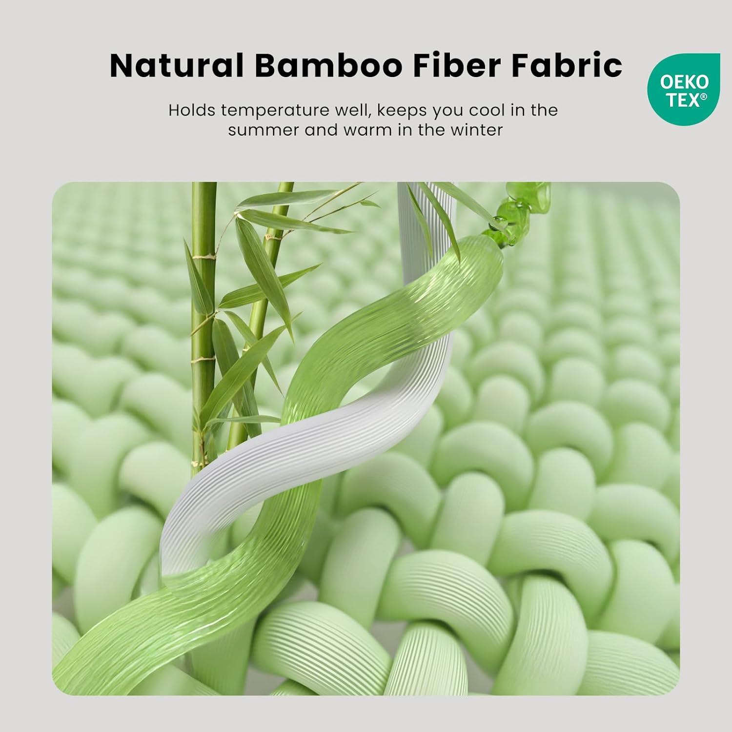 HOMRELEXA Bamboo Mattress Topper Full Size 4 Inch, Cooling Gel & Bamboo Charcoal Memory Foam Mattress Topper for Back Pain Relief, Firm Dual-Layer Foam Bed Pad with Removable Cover