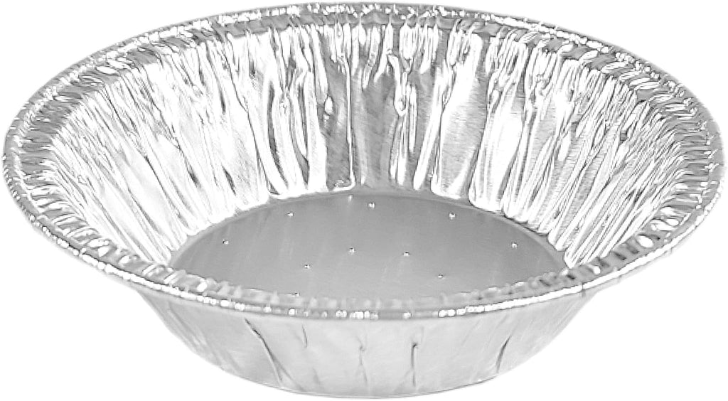 PACTOGO 3' Disposable Lanced Aluminum Foil Tart Pans Mini Silver Baking Pie Tins for Restaurants, Bakeries, Delis (Pack of 2000)