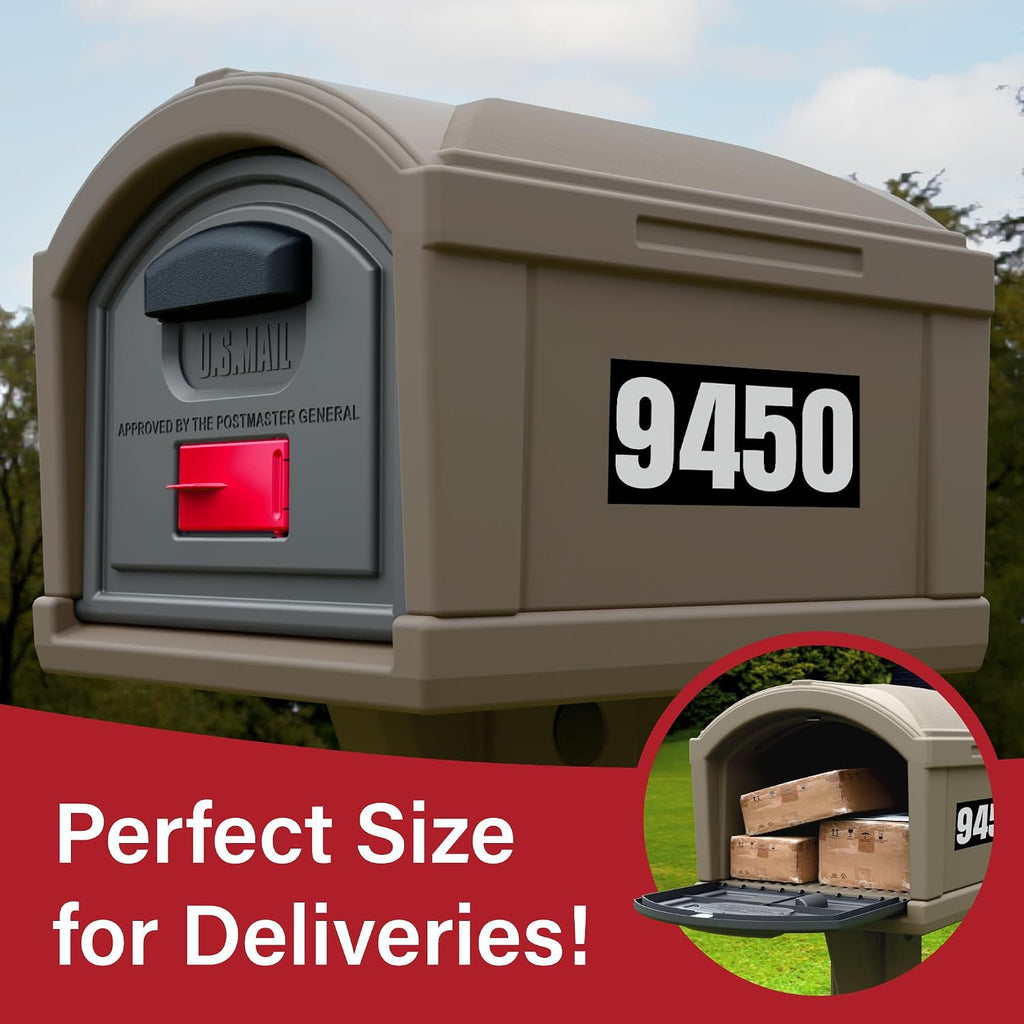 Simplay3 USPS T4 Extra Large Capacity XL Mailbox and Post Cover with Durable Double-Wall Construction, Weather-Resistant Design, Driftwood, Made in the USA