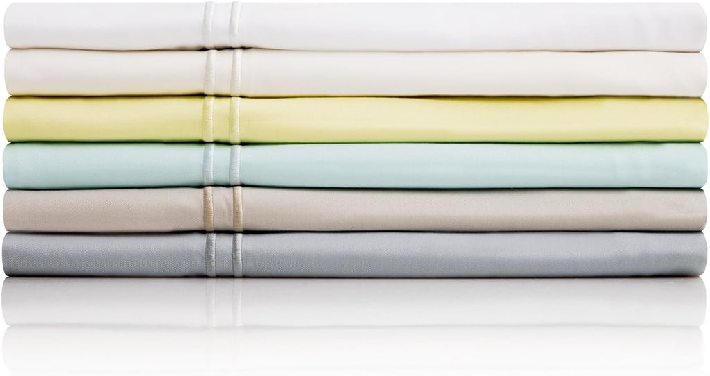 MALOUF 100% Rayon from Bamboo Sheet Set, Twin, White