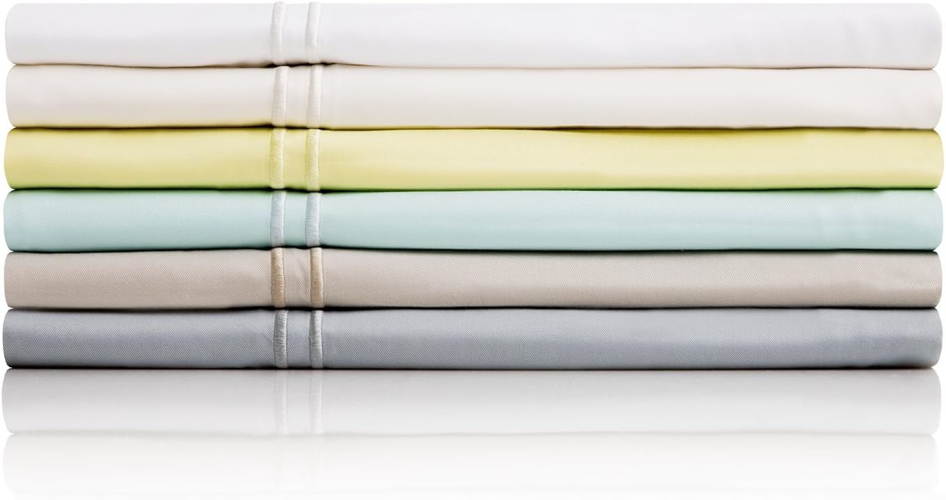 MALOUF 100% Rayon from Bamboo Sheet Set, Twin, White