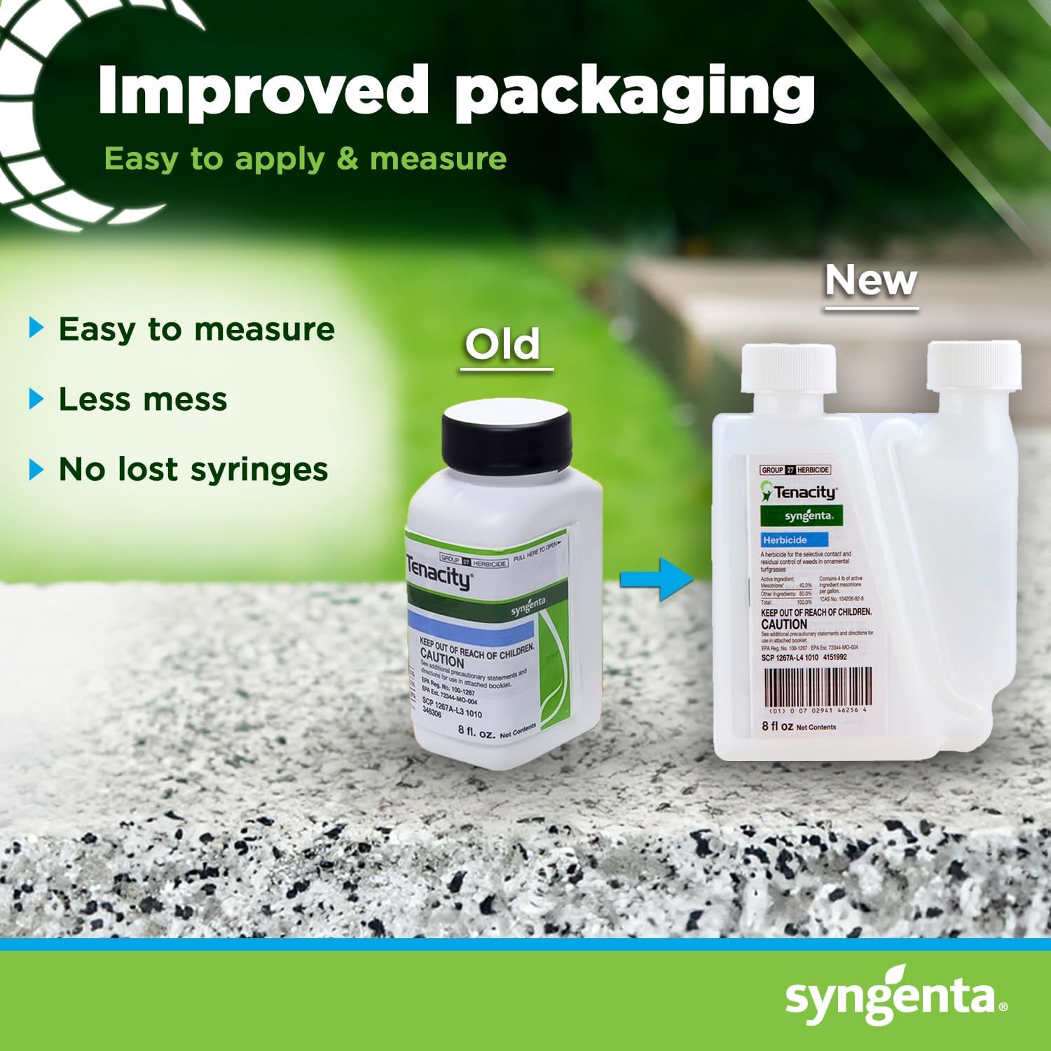 Syngenta Tenacity Herbicide - Pre-Emergent and Post-Emergent Weed Control, 8-oz. Liquid Weed Killer for Lawns and Turf Grasses, Active Ingredient Mesotrione Herbicide (Pack of 2)