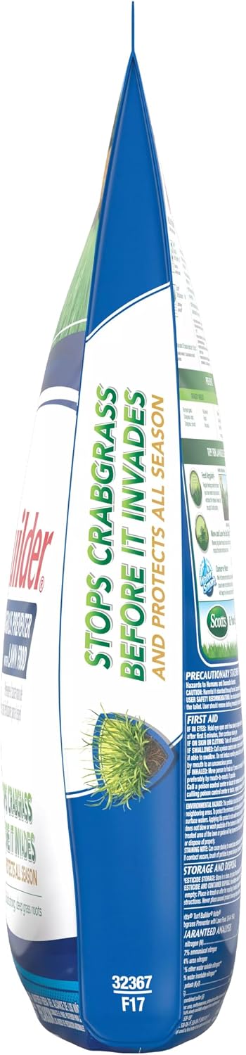 Scotts Turf Builder Halts Crabgrass Preventer with Lawn Food - Pre-Emergent Weed Killer, Lawn Fertilizer, 5,000 sq. ft., 13.35 lbs. (2-Pack)