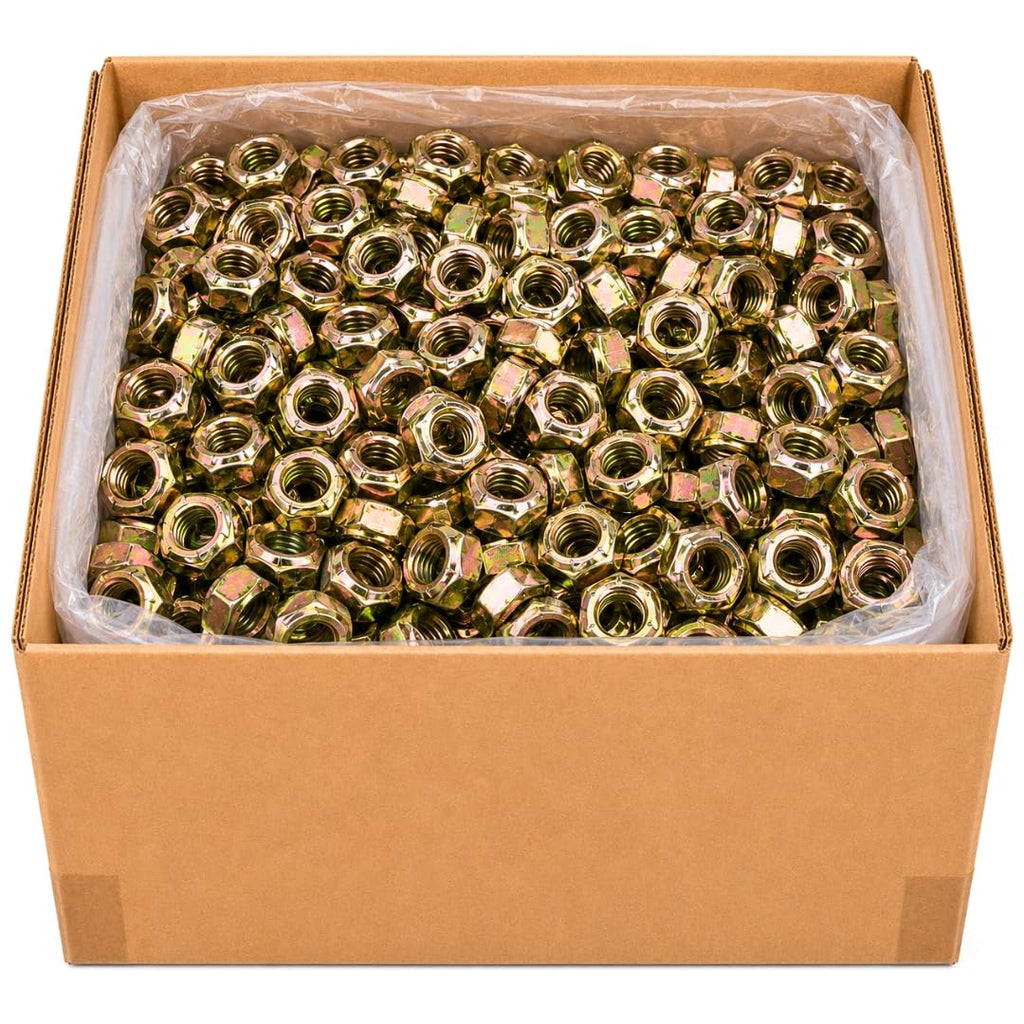 1/2-13 All-Metal Top Lock Nuts (825 Case) – Grade C Prevailing Torque High-Temperature, Vibration-Resistant Coarse Thread Collar Style Crimped Top Locking SAE J995 0.5'