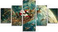 Christmas Diamond Art 5 Piece Diamond Painting Elk 5D DIY Full Square Drill Dimond Art Paintings Rhinestones Crafts for Adults Gem Painting for Home Decor Large Artwork for Wall 48 x 100 Inch,Model192