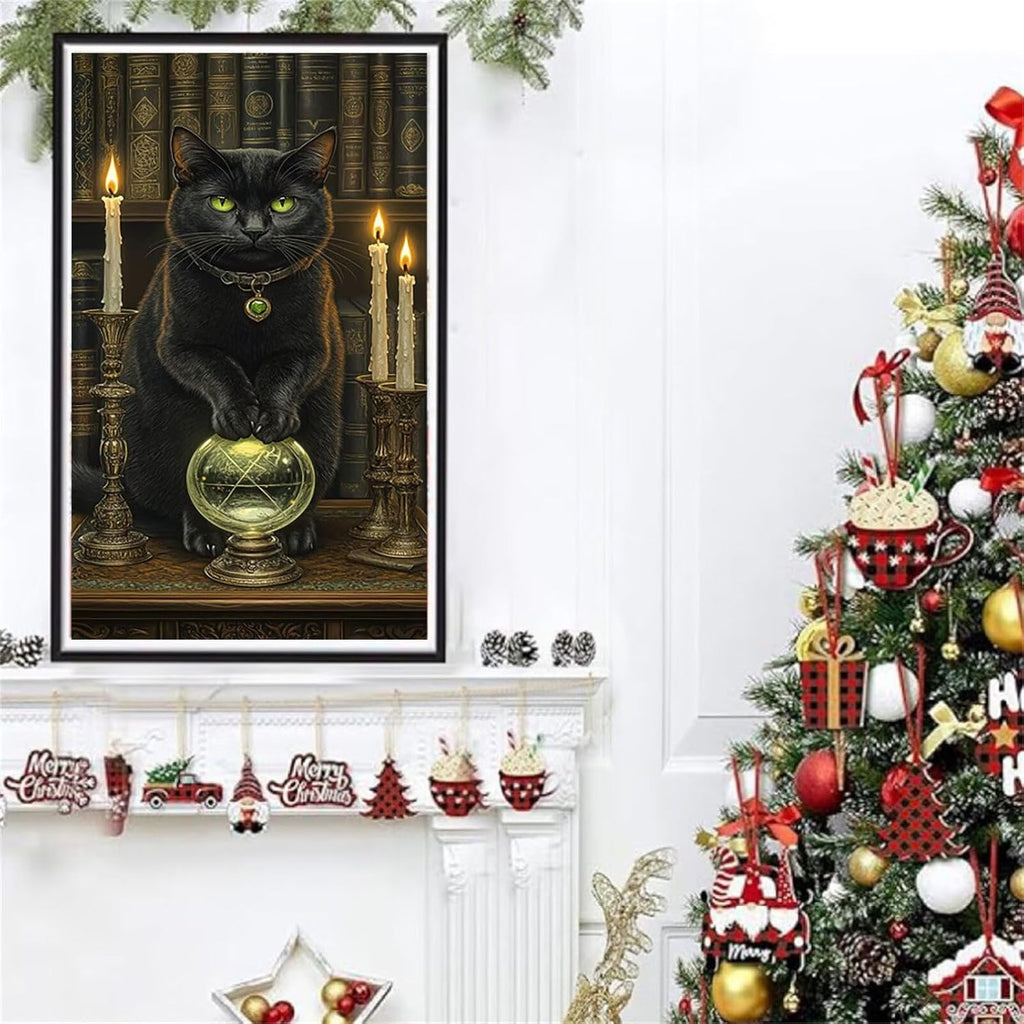 Diamond Art Kits for Adults Magic Diamond Painting Kits, DIY Round Cat Full Drill Dimond Art Paintings Crystal Rhinestones Crafts for Adults for Gift Home Wall Decor, Large Size 40 x 80 Inch, Model861