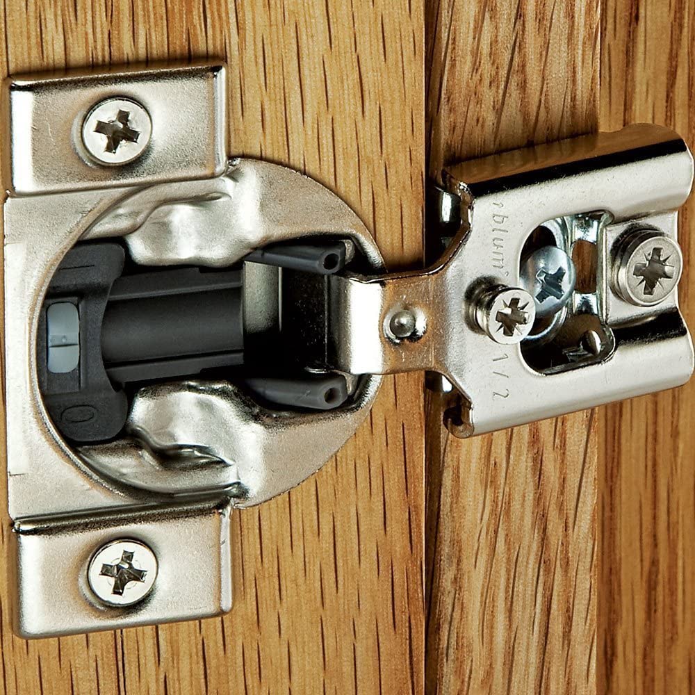 Blum 38N355BE08x50 Compact Soft-Close 1/2'' Overlay Blumotion Hinge, Nickel Finish (Pack of 50)