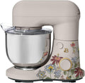 3.5 Qt Stand Mixer, 300W Powerful Motor, Tilt-Head Design with Stainless Steel Bowl, 12 Speeds, Includes Dough Hook Whisk Beater for Baking Mixing (Wildflower Porcini Taupe)