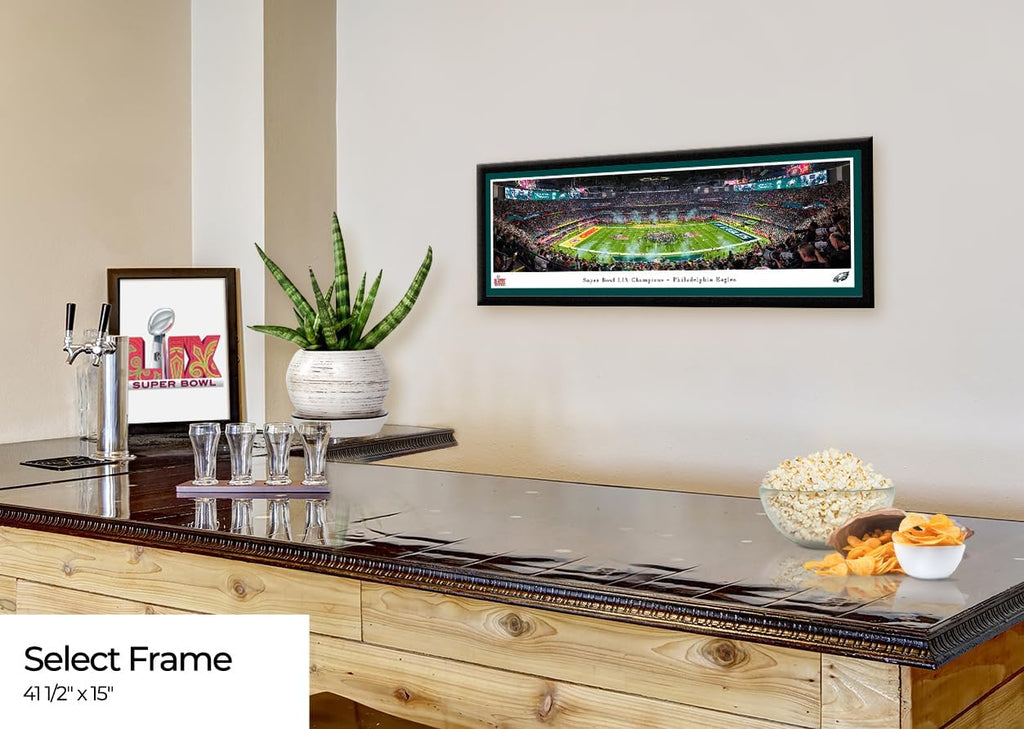 2025 Super Bowl Champions, Philadelphia Eagles - Single Mat, Select Framed Picture by Blakeway Panoramas (41.5'W x 15.5'H)