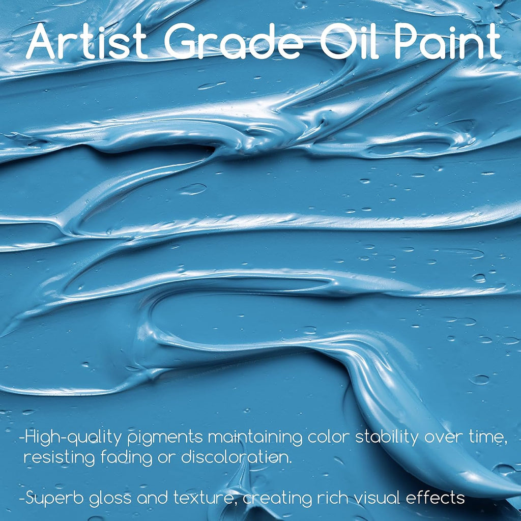 MEEDEN Artist Oil Paint Set - 24 Colors x 170ml/5.7oz Tubes - Art Supplies for Canvas Painting