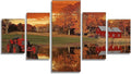 Landscape Diamond Art 5 Piece Diamond Painting Car 5D DIY Full Square Drill Dimond Art Paintings Rhinestones Crafts for Adults Gem Painting for Home Decor, Large Artwork for Wall 40 x 80 Inch,Model234