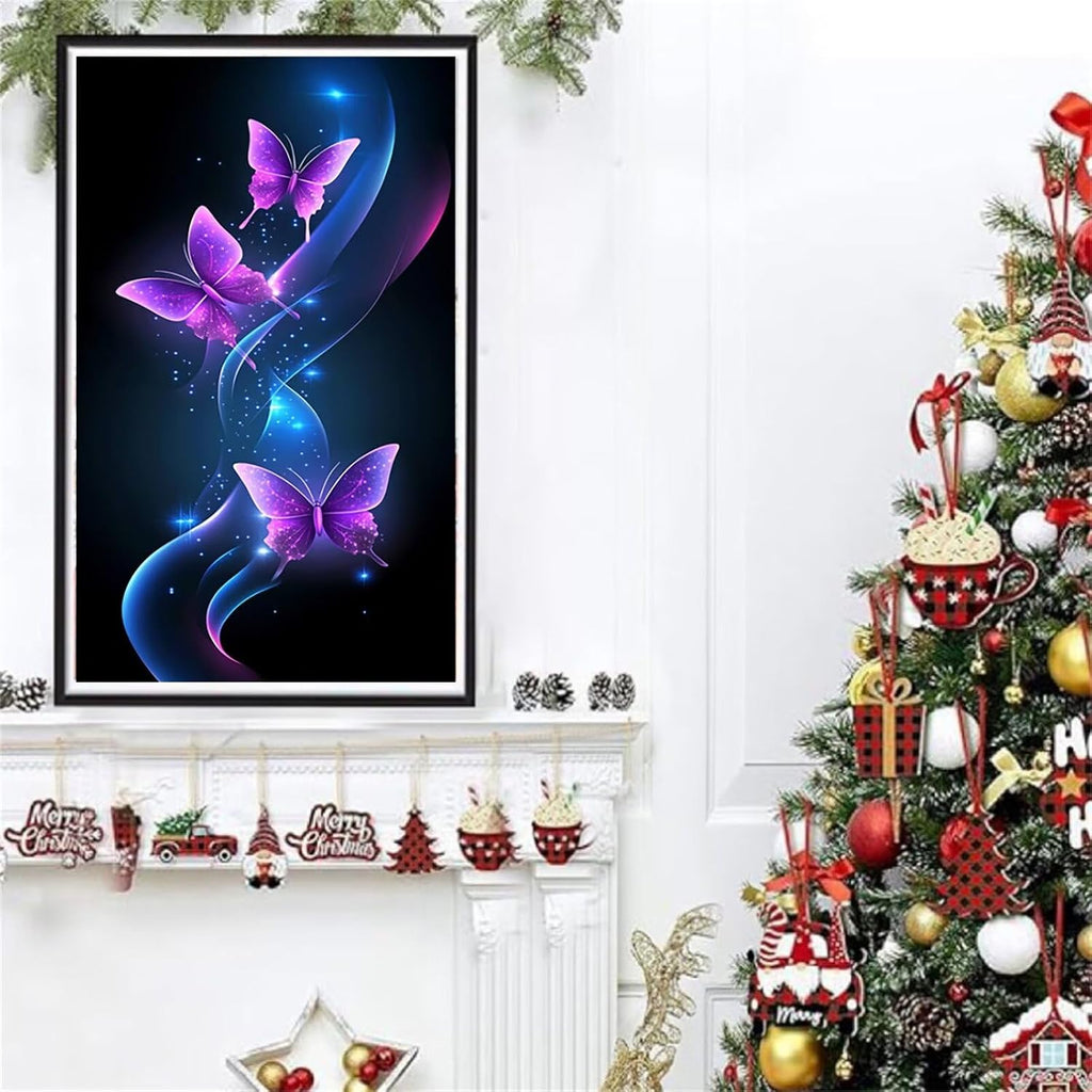 Diamond Art Kits for Adults Dream Diamond Painting Kits, 5D DIY Round Butterfly Full Drill Dimond Art Paintings Crystal Crafts for Adults for Gift Home Wall Decor, Large Size 36 x 72 Inch, Model963