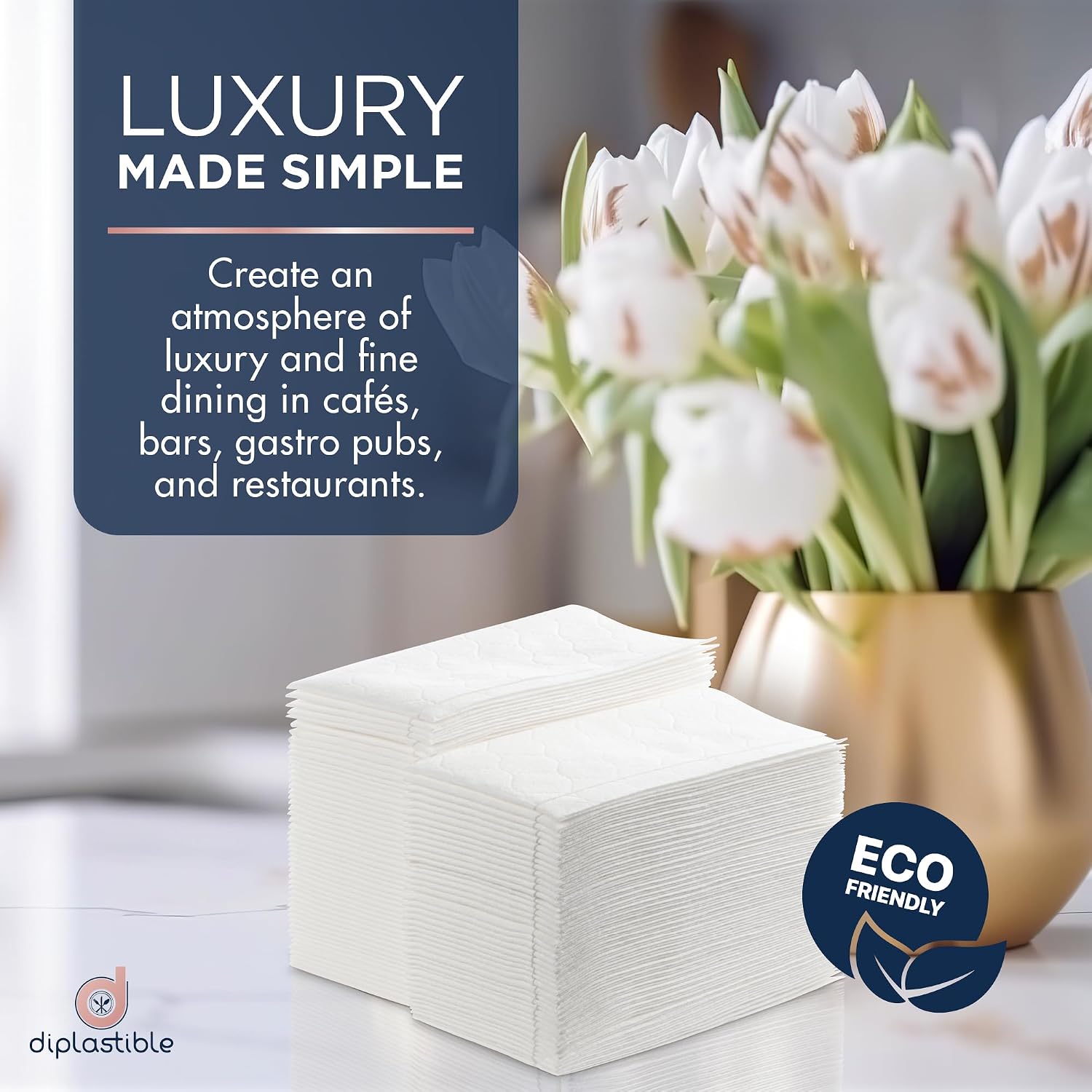 Disposable Guest Towels 1000 Pack - White Napkins for Guest Bathroom, Heavy Duty Disposable Hand Towels, Ultra Absorbent Linen Feel Paper Napkins for Bathroom, Parties and Events