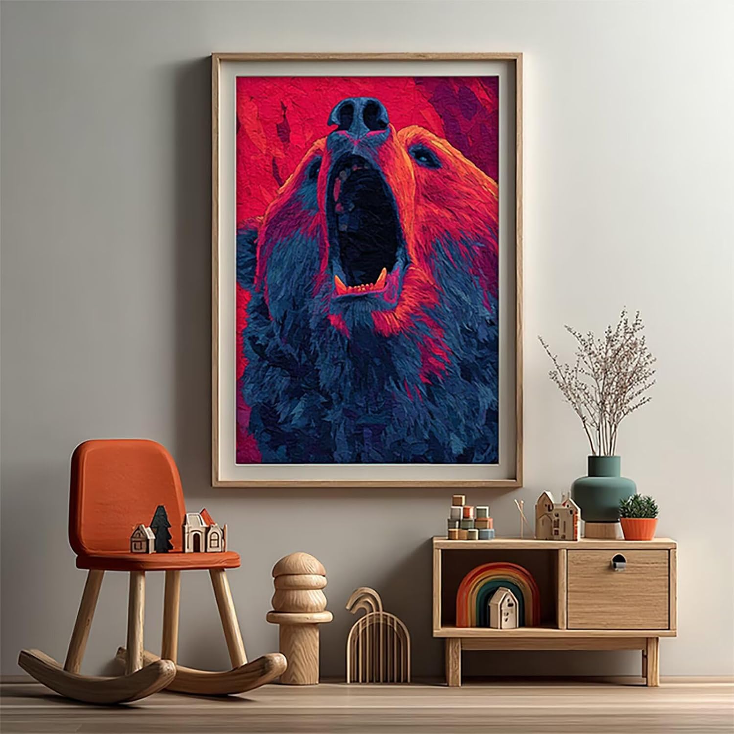 Animal Diamond Art Kits for Adults, Bear 5D Diamond Painting Kit, 5D DIY Full Drill Dimond Art Paintings, DIY Dimond Gem Crafts for Adults Beginners, Wall Decor for Bedroom, Gifts, 40x54in L-5301