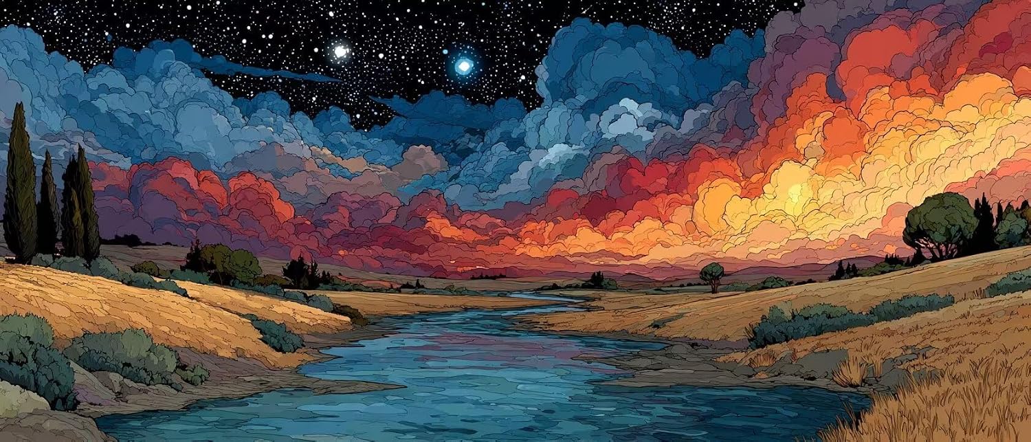 Cloud Dimond Painting Landscape Diamond Art Kits for Adults Beginners DIY 5D Square Full Dirll Crystal Gem Art Embroidery Paintings Crafts Picture Kit, Home Wall Decor, Hobbies for women 40x80in j0-w0