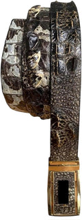 Genuine Alligator Leather Belts Buckle for Men, Crocodile Skin Belt for Mens