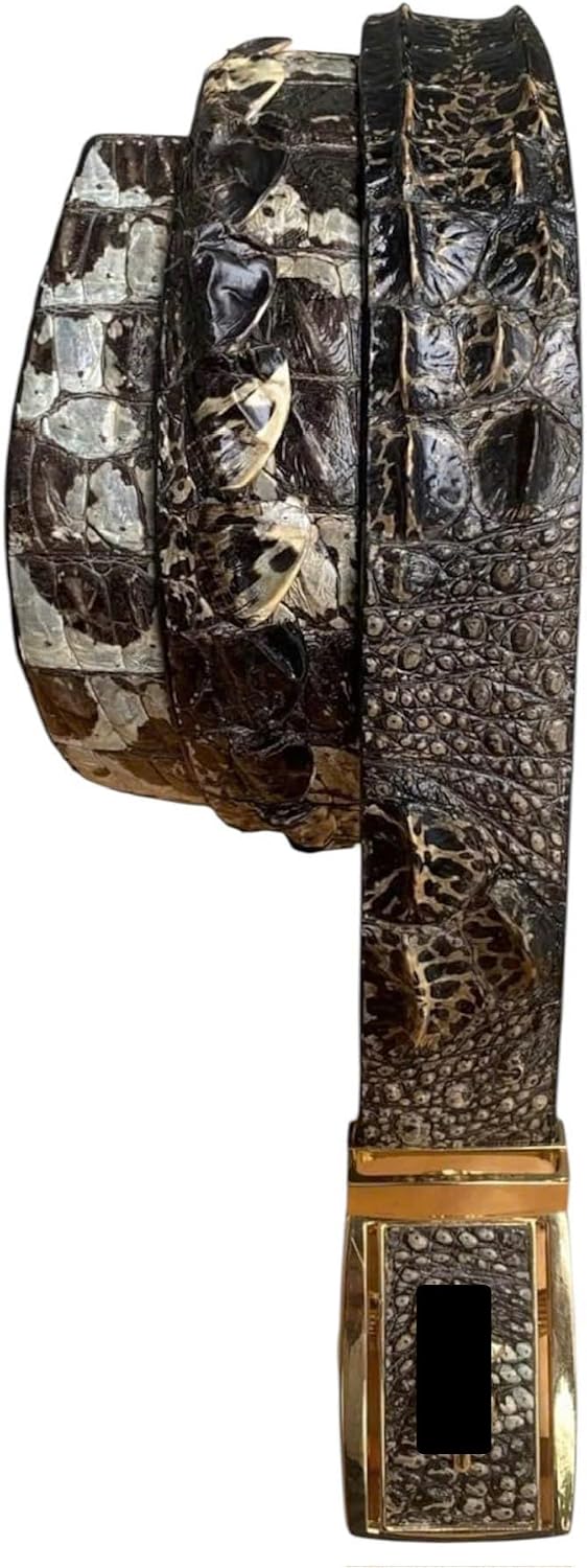 Genuine Alligator Leather Belts Buckle for Men, Crocodile Skin Belt for Mens