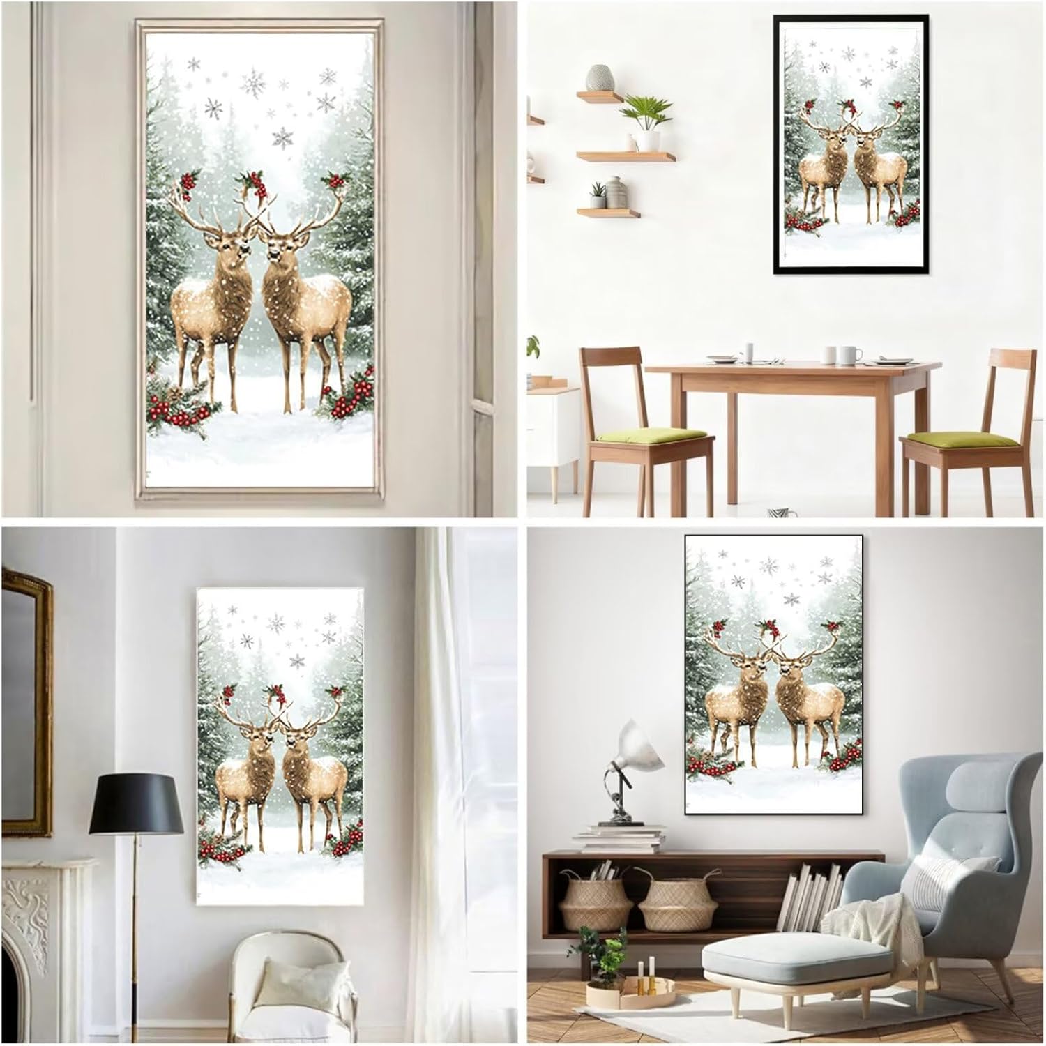 Diamond Art Kits for Adults Deer Diamond Painting Kits, 5D Square Snow Full Drill Dimond Art Paintings Crystal Rhinestones Crafts for Adults for Gift Home Wall Decor, Large Size 40 x 80 Inch, Model978