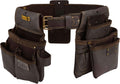 OX Pro Construction Tool Belt - 22-Pocket Leather Tool Belt Pouches - Made of Oil-Tanned Leather with Double-Stitching and Steel Rivets Morrales De Construccion OX-P263604