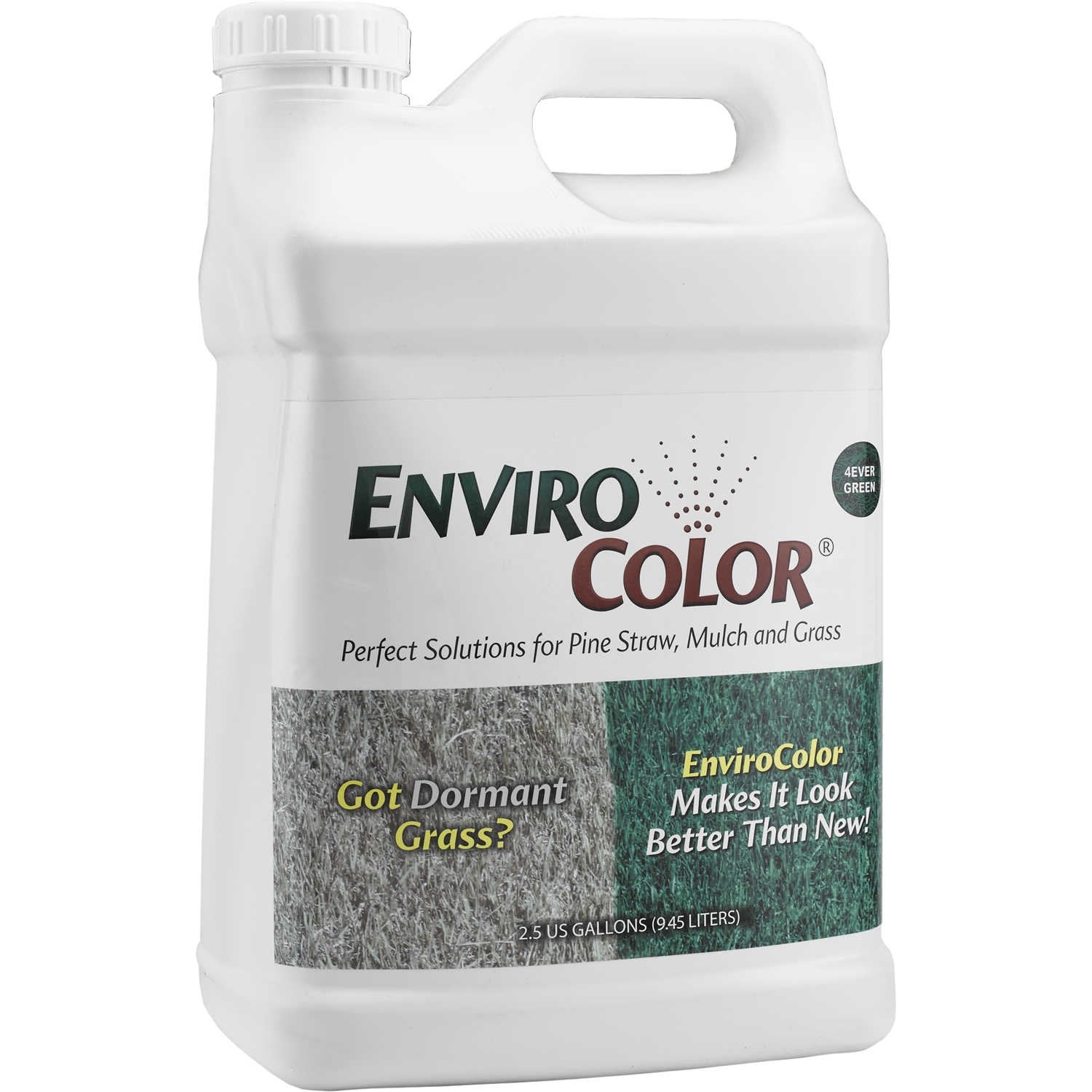 4Ever Green Turf Colorant Concentrate 2.5 Gallons Covers up to 24,000 sq. ft. – Eco-Friendly Non-Toxic, Water-Based Lawn Dye to Revive Dormant, Faded, or Drought-Stricken Grass