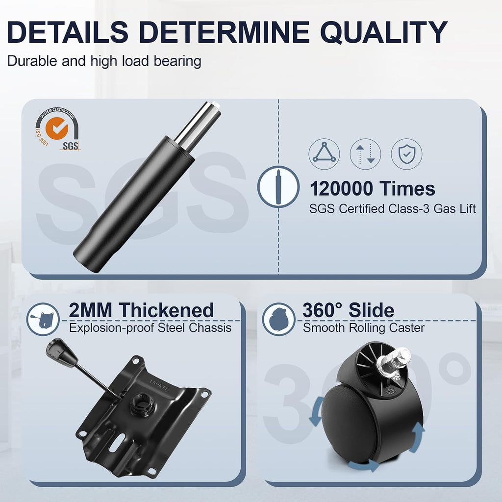 Brick Attic Drafting Chair with Backrest – Adjustable Foot Rest Rolling Stool with Wheels, PU Leather Swivel Stool for Office Spa Studio Lab Counter Salon Home Work Bar Kitchen Shop(Black), Pack of 2