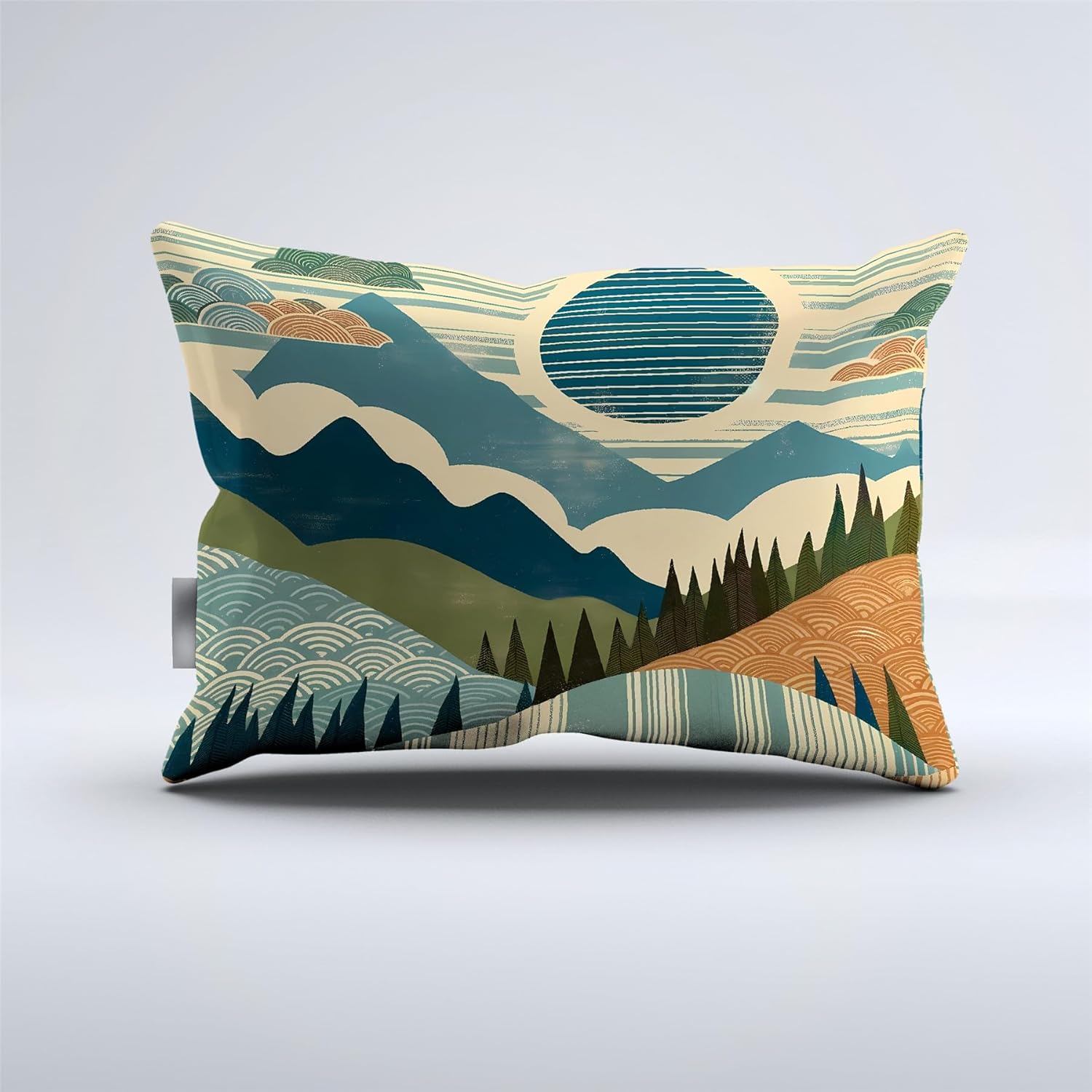 REALIN Mountain Forest Natural Scenery Duvet Cover Set,Nature Landscape Bedding,3PCS/4PCS with 1 Duvet Cover,2 Pillow Shams,Flat Sheet,Soft Microfiber,No Comforter Included (C,King-229x259cm-4PCS)