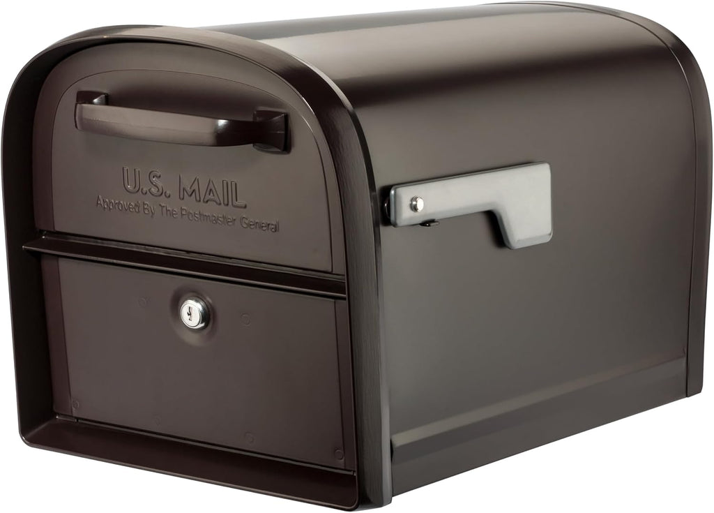 Architectural Mailboxes 6300RZ Oasis 360 Locking Parcel Mailbox with 2-Access Doors, X-Large, Rubbed Bronze
