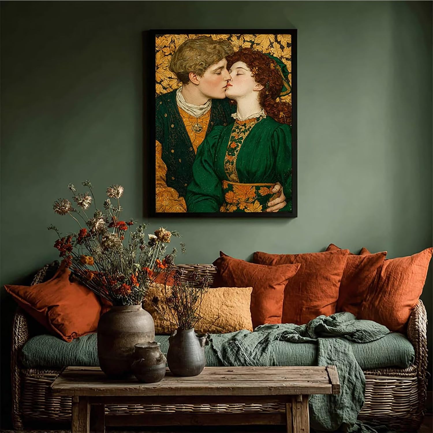 Kiss Diamond Art Kits for Adults, Love 5D Diamond Painting, Full Drill Dimond Art Paintings for Beginners, DIY Pictures Gem Crafts for Adults, Hobbies for Women, Fall Decor, Gifts, 40x54in P-1237