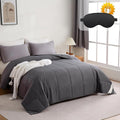 YOUR MOON Luxurious All Season Wool Comforter King Size, 100% Australian Lamb Wool Filling, Hypoallergenic Comforter Duvet Insert with Soft Noiseless Cotton Shell (Dark Gray)