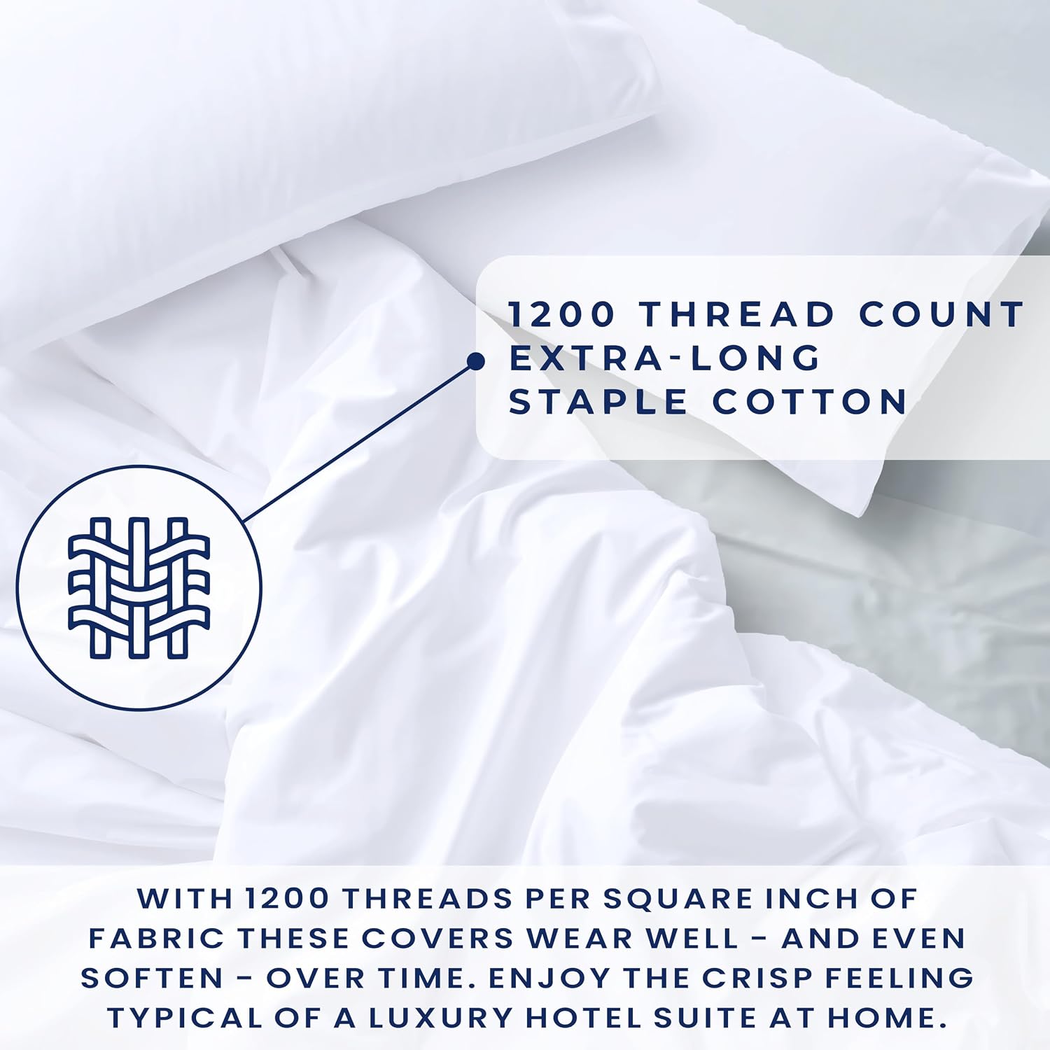 Kotton Culture California King Size 1200 Thread Count Duvet Cover Set - 100% Egyptian Cotton, Ultra-Soft Sateen - All Season Comforter Cover with Zipper Corner Ties Hotel Quality Bedding - White