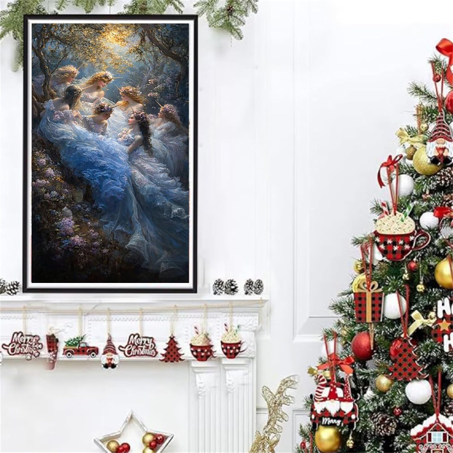 Diamond Art Kits for Adults Beauty Diamond Painting Kits, 5D DIY Round Forest Full Drill Dimond Art Paintings Rhinestones Crafts for Adults for Gift Home Wall Decor, Large Size 40 x 80 Inch, Model855