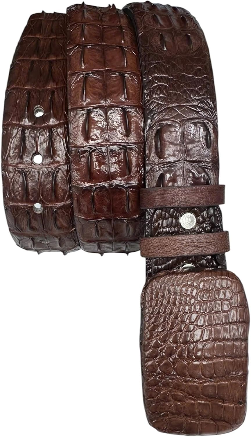 Genuine Alligator Leather Belts Buckle for Men, Crocodile Skin Belt for Mens