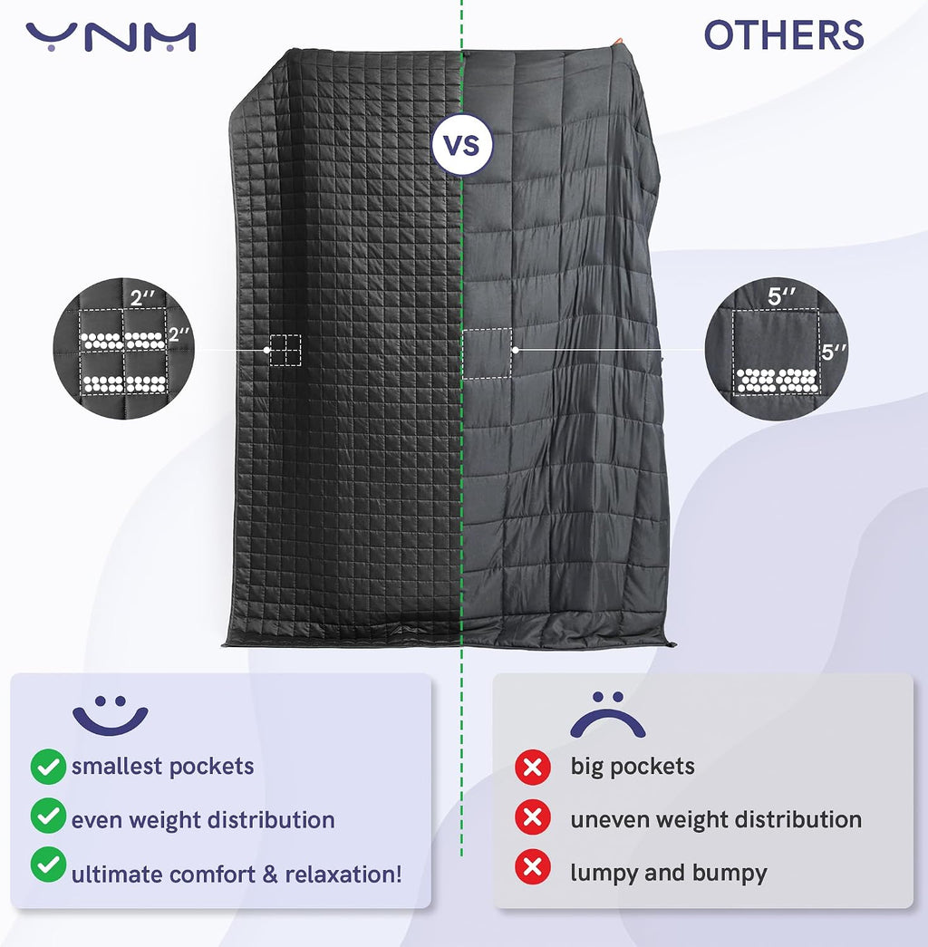 YnM King Size Cooling Weighted Blanket for Adults (88x104 Inches, 20 Pounds, Sea Grass), Perfect for Hot Sleepers with Cooling Rayon/Glass Beads, Heavy Bed Blanket for Couple on Queen or King Bed