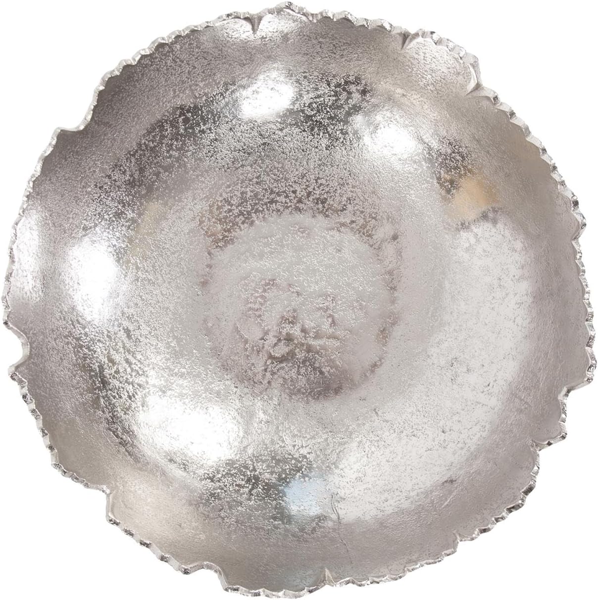 Howard Elliott Gold Broken Edge Decorative Bowl Wall Art and Centerpiece, Metal Bowl with Sculpted Edges, Modern Accent Table & Wall Decor for Home, Entryway & Living Room, 15.25 x 4.25 Inch, Medium