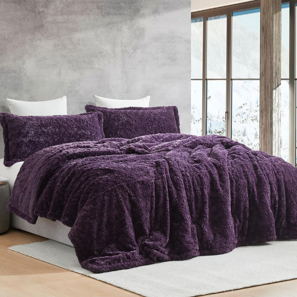 Byourbed Wriggle with It - Coma Inducer® Oversized Queen Comforter Set - Darkest Possible Purple
