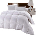 Royal Hotel Bedding King Size 300-Thread-Count Goose Down Alternative Comforter 100 Percent Cotton 300 TC Shell- 750FP - 86 oz - Solid White Down-Alt Comforter