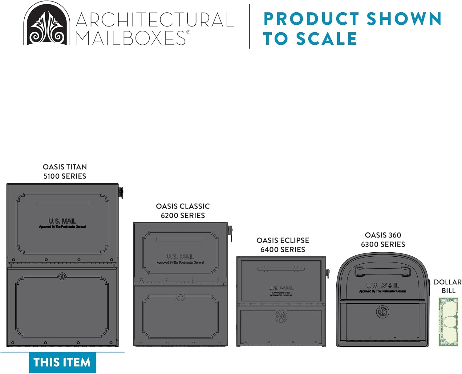 Architectural Mailboxes Oasis Mailbox, Black