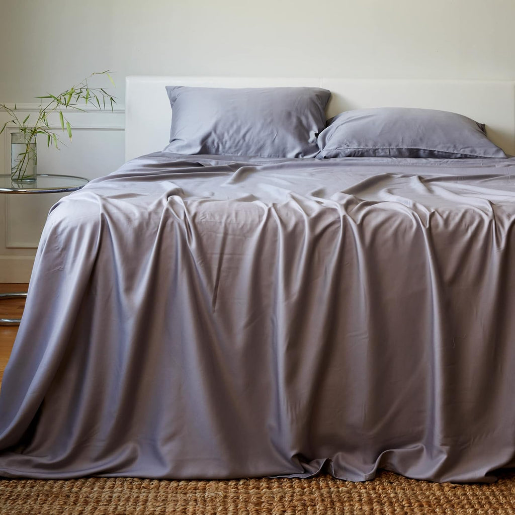 BedVoyage - TwinXL Luxury Sheet Set, 100% Viscose derived from Bamboo, Cooling Bedding Sheets & Pillowcases Set - Soft Bed Sheets - 18' Deep Pockets - Twin Extra Long - Platinum